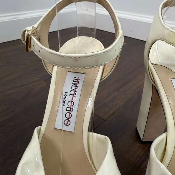Jimmy Choo Heloise 120 patent leather sandals